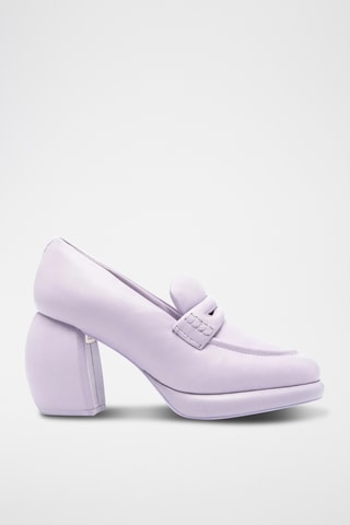 Mocasines de piel con plataforma CUR - Lavanda