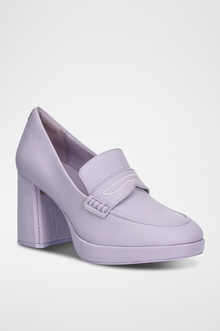 Mocasines de piel con plataforma CUR - Lavanda