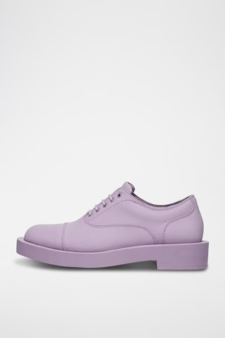 Derbies de piel con plataforma CUR - Lila