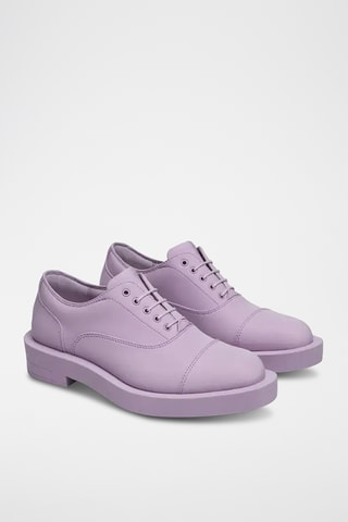 Derbies de piel con plataforma CUR - Lila