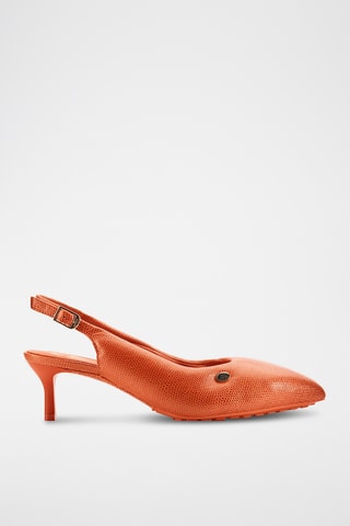 Zapatos de piel de tacón CUR - Naranja