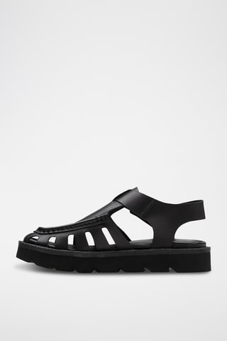 Sandalias de piel con plataforma Meadow - Negro