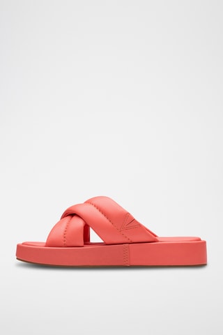 Sandalias de piel con plataforma Alda - Coral
