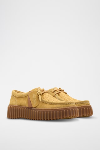 Zapatillas de nobuk con plataforma Torhill - Amarillo mostaza