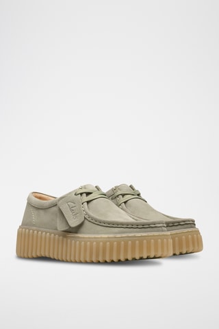 Zapatillas de nobuk con plataforma Torhill - Verde