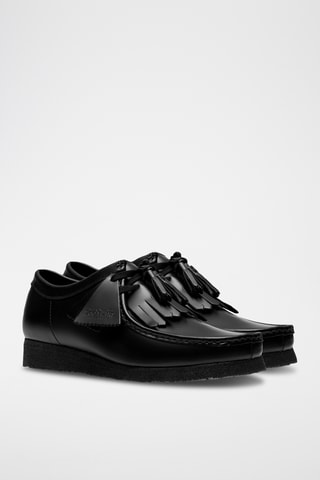 Mocasines de piel de charol Wallabee - Negro