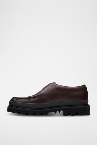 Derbies de piel con plataforma Badell - Marrón
