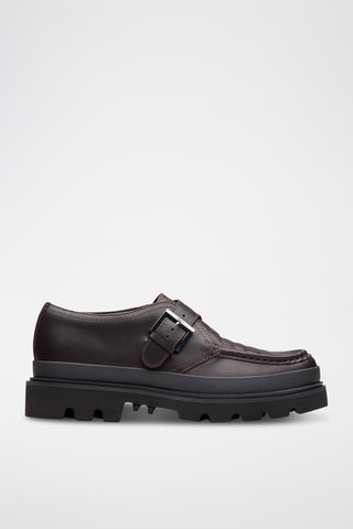 Derbies de piel con plataforma Badell - Marrón