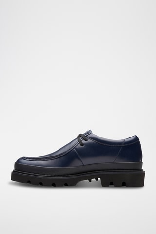 Derbies de piel con plataforma Badell - Azul marino