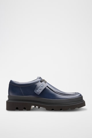 Derbies de piel con plataforma Badell - Azul marino