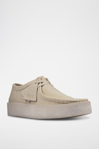 Derbies de nobuk con plataforma Wallabee - Crudo