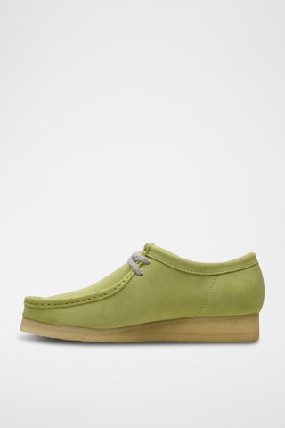 Mocasines de nobuk Wallabee - Verde claro