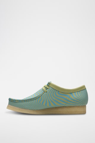 Mocasines de nobuk Wallabee - Verde y azul