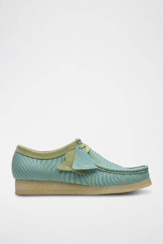 Mocasines de nobuk Wallabee - Verde y azul