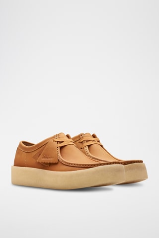 Mocasines de piel con plataforma Wallabee - Marrón claro