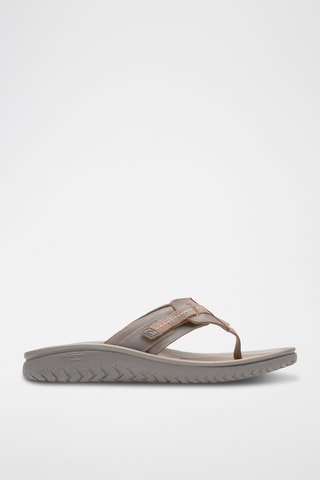 Chanclas de piel Wesley - Marrón