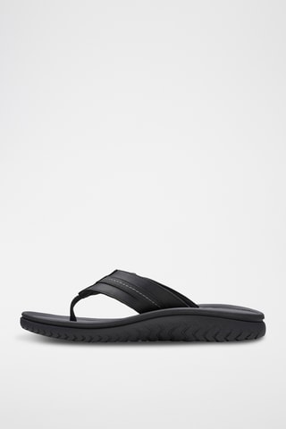 Chanclas de piel Wesley - Negro