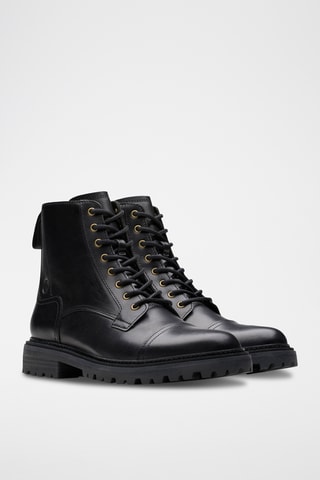 Botines de piel Clarkridge - Negro