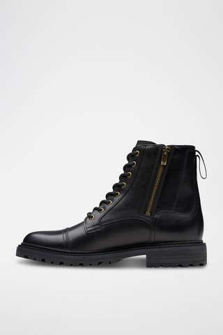 Botines de piel Clarkridge - Negro