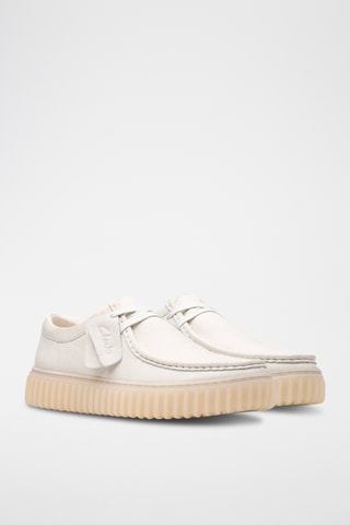 Zapatillas de piel con plataforma Torhill - Blanco