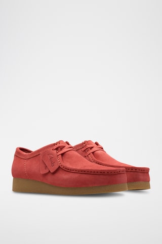 Mocasines de nobuk de cuña WallabeeEVO - Rojo