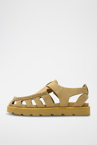 Sandalias de nobuk con plataforma Meadow - Beige