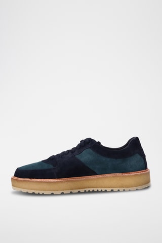 Zapatillas de piel con plataforma Sandford - Azul