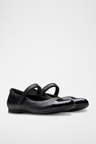 Babies de piel de charol Scala - Negro