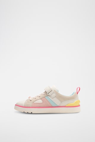 Zapatillas de piel Oslo - Beige y rosa