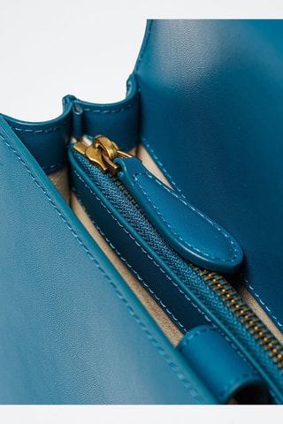 Bandolera de piel - Azul marino