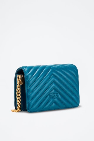 Bandolera de piel - Azul