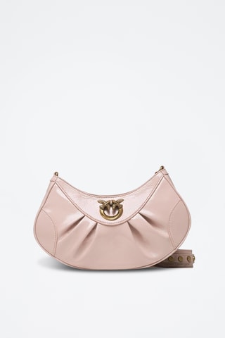 Bandolera de piel de charol - Rosa