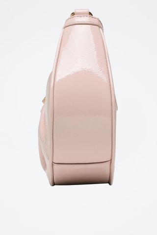 Bandolera de piel de charol - Rosa