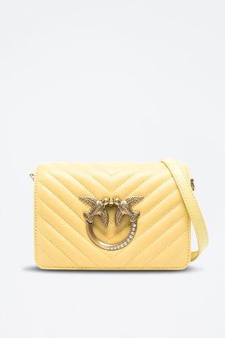 Sac bandoulière en cuir de veau - Jaune