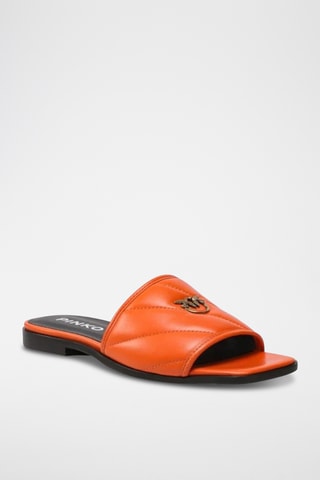 Sandalias de piel - Naranja