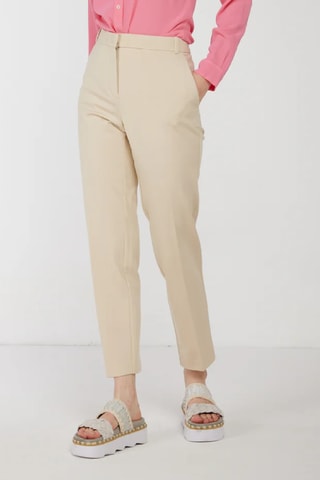 Pantalón de tiro alto - Beige