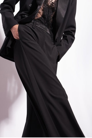 Pantalón wide leg de lana - Negro