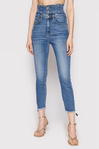 Vaquero skinny fit de tiro alto - Azul