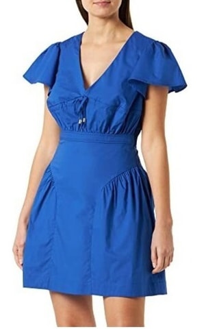 Vestido evasé - Azul