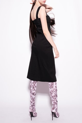 Vestido de tubo de lino - Negro