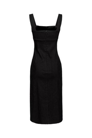 Vestido de tubo de lino - Negro