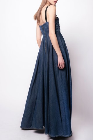 Vestido vaquero largo - Azul
