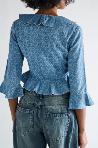 Crop top vaquero - Azul