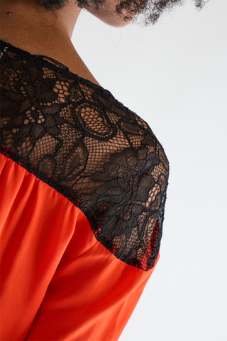 Blusa drapeada - Rojo