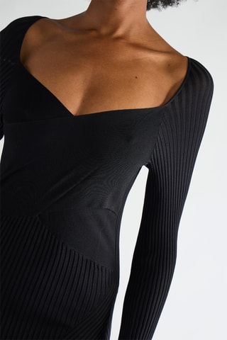 Vestido jersey - Negro