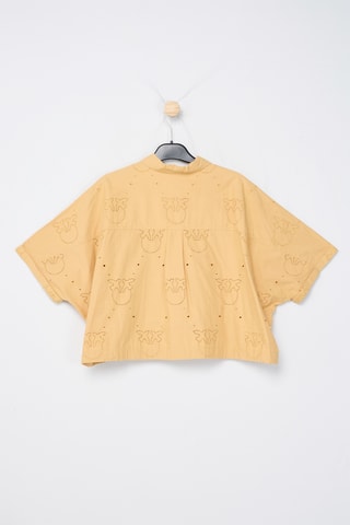 Camisa con bordado inglés - Amarillo