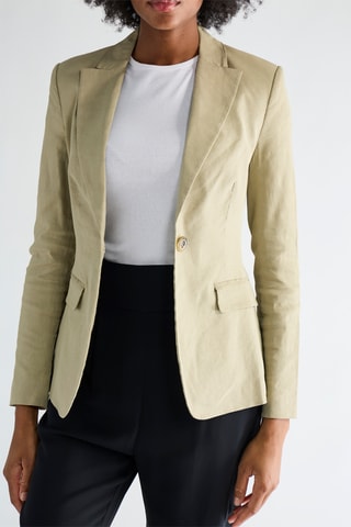 Chaqueta de lino - Verde