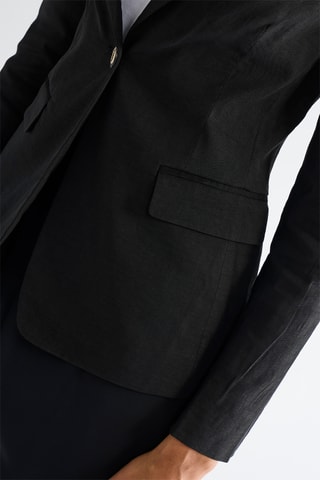 Chaqueta de lino - Negro