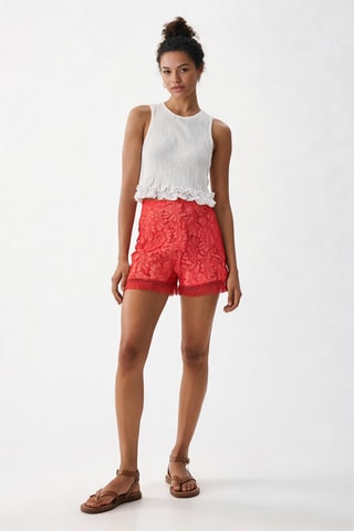 Short de encaje - Rojo