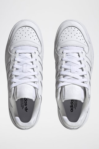 Baskets compensées en cuir Forum Bold Stripes- Blanc